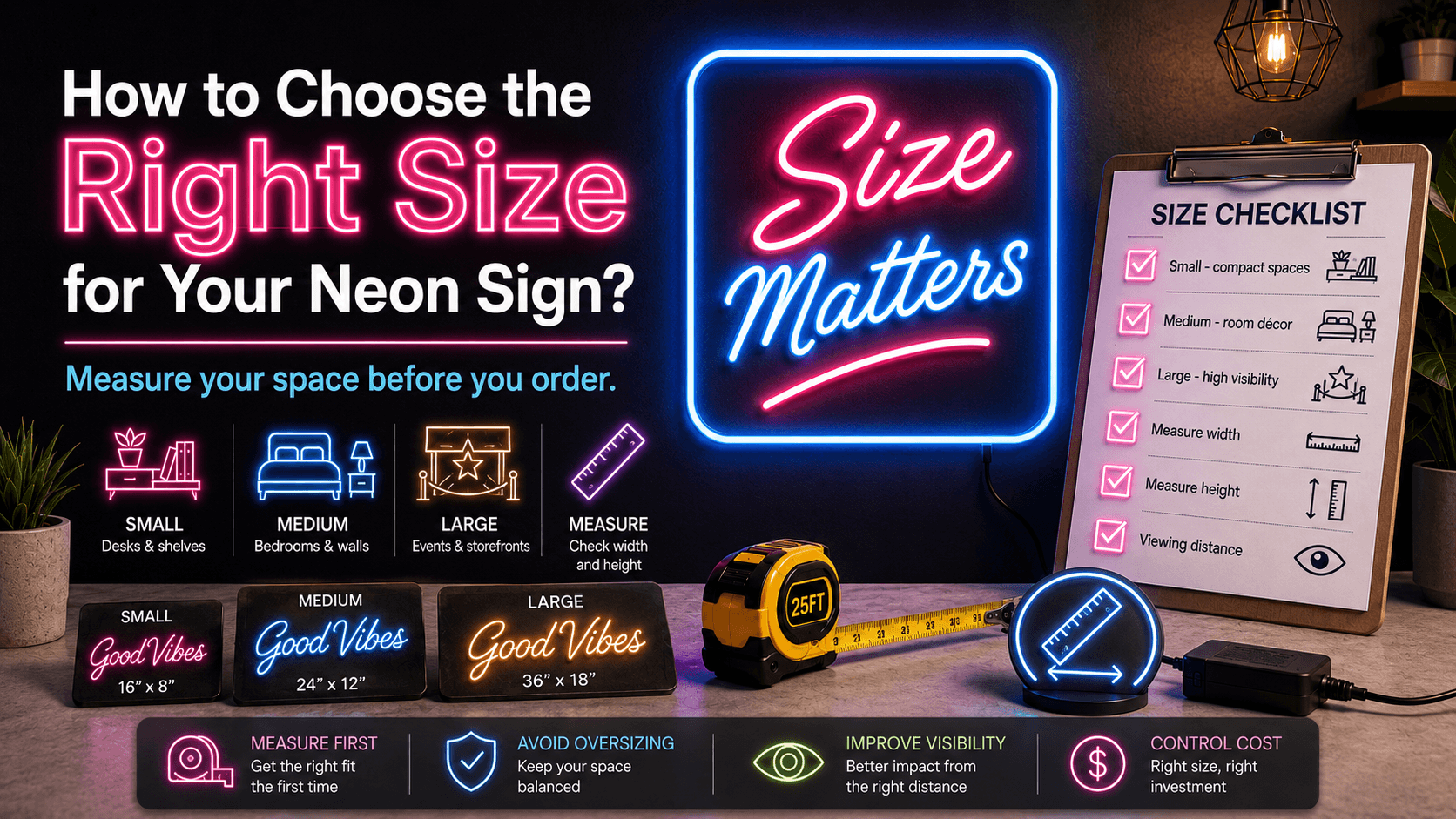 How to Choose the Right Size for Your Neon Sign