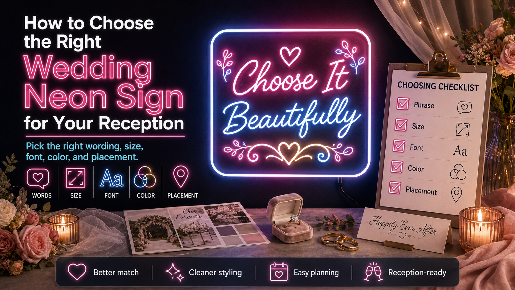 How to Choose the Right Wedding Neon Sign for Your Reception