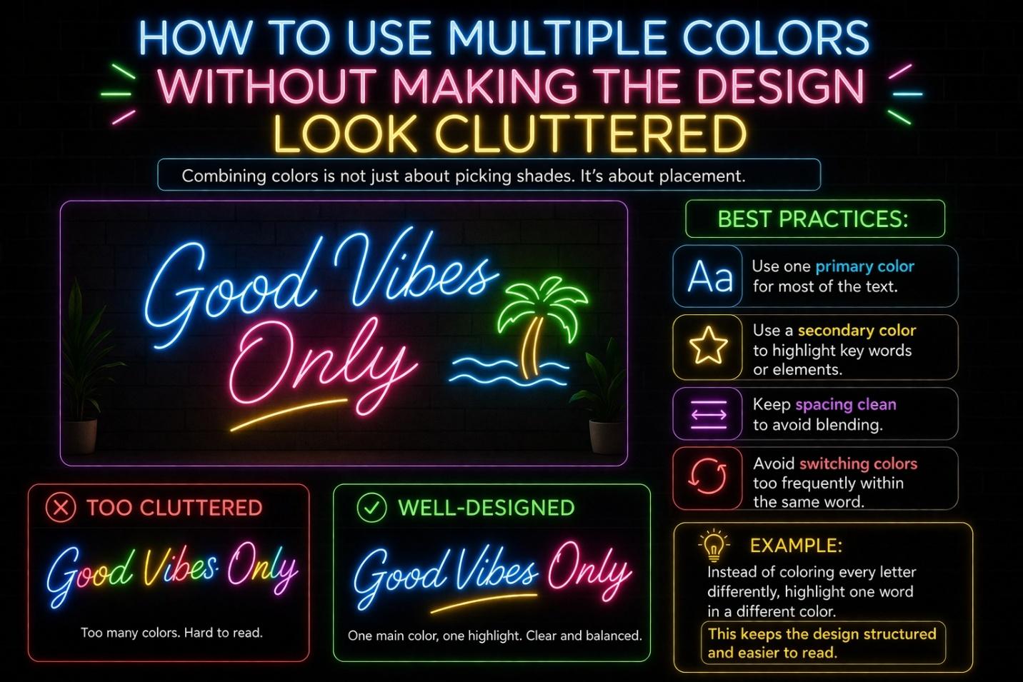 How to Use Multiple Colors Without Making the Design Look Cluttered
