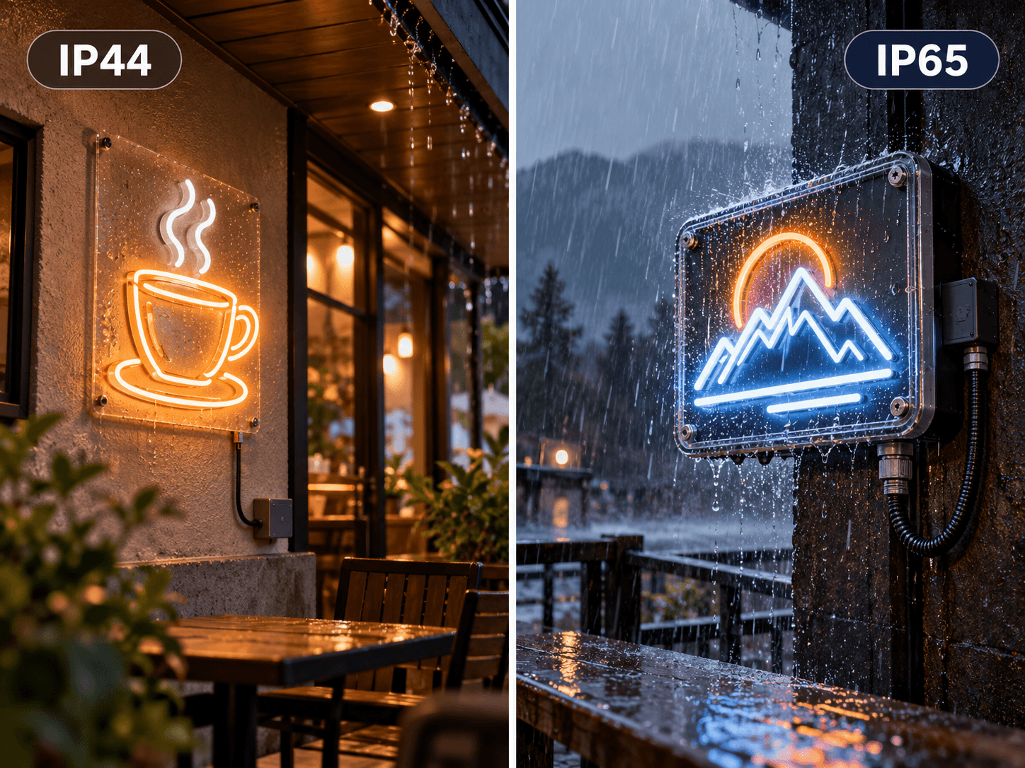 IP44 vs. IP65: Which Is Better for Outdoor Neon Signs