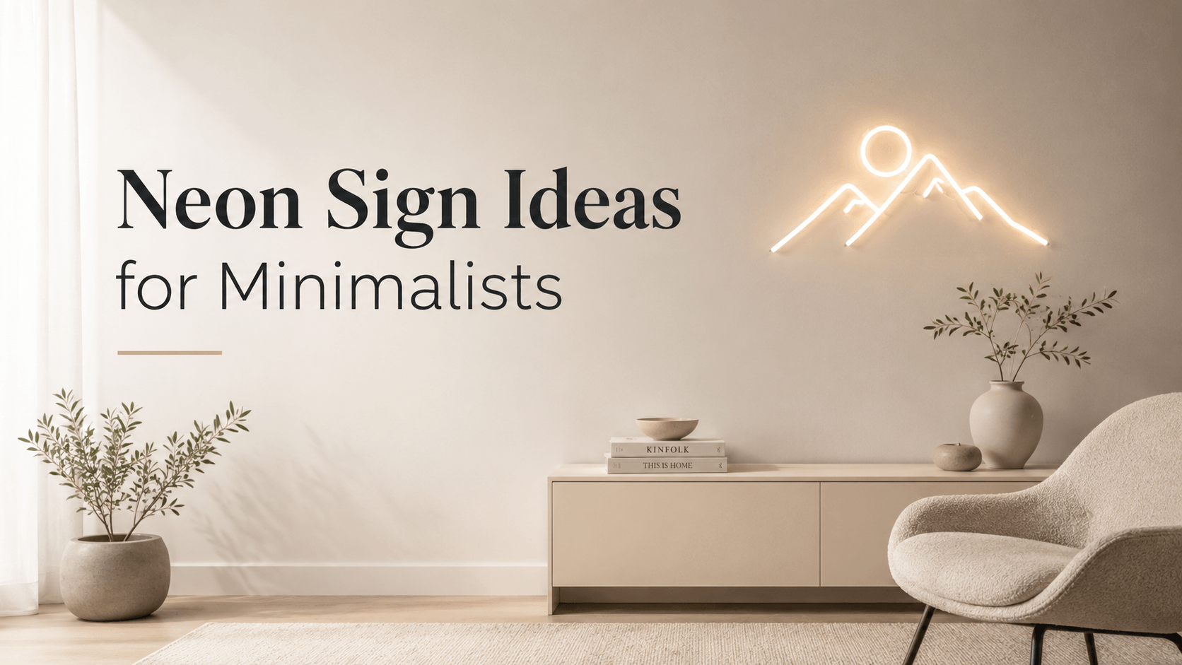 Neon Sign Ideas for Minimalists