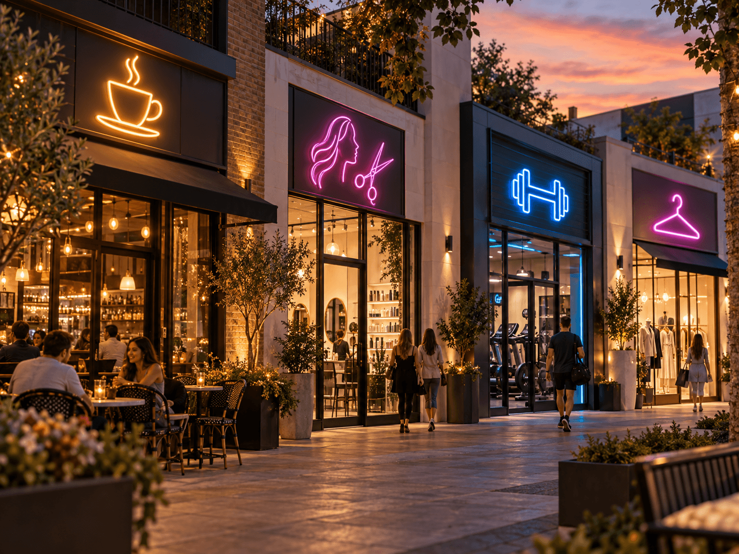 Outdoor Neon Sign Ideas by Business Type