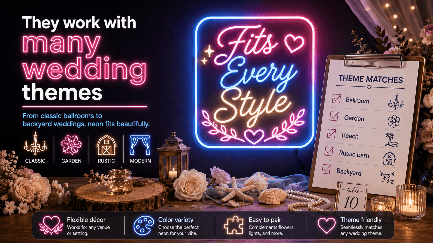 They work with many wedding themes
