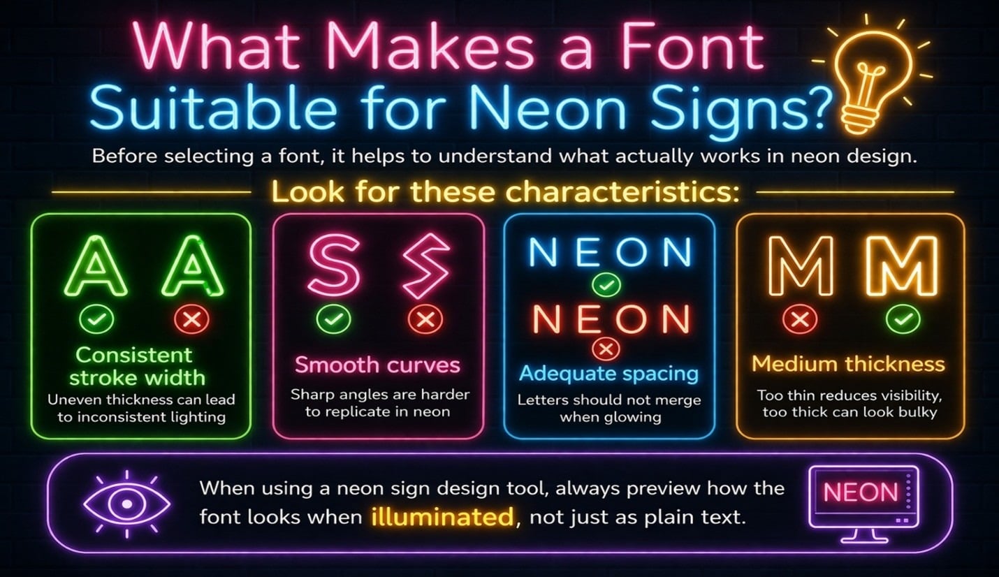 What Makes a Font Suitable for Neon Signs