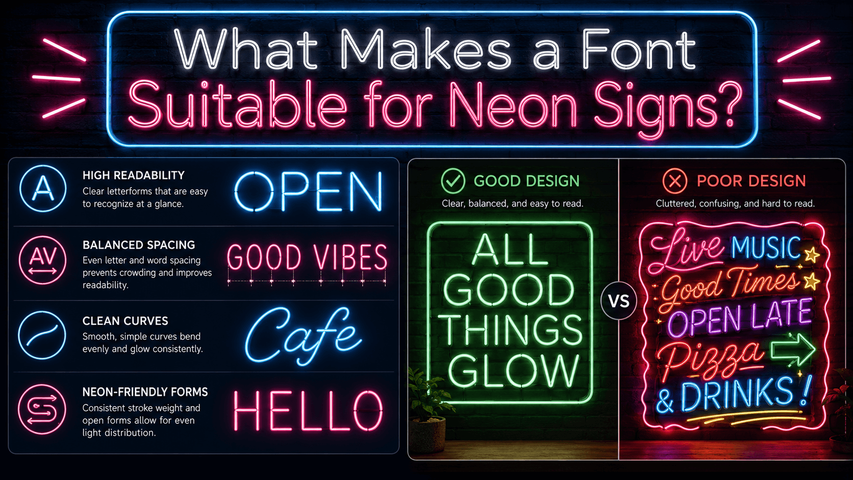What Makes a Font Suitable for Neon Signs