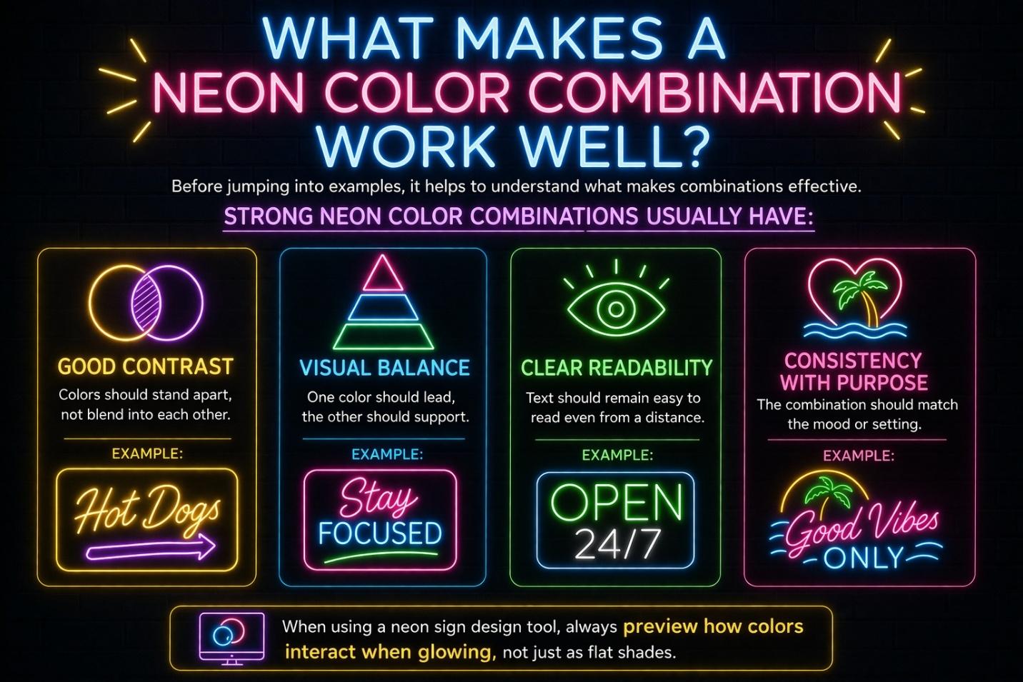 What Makes a Neon Color Combination Work Well