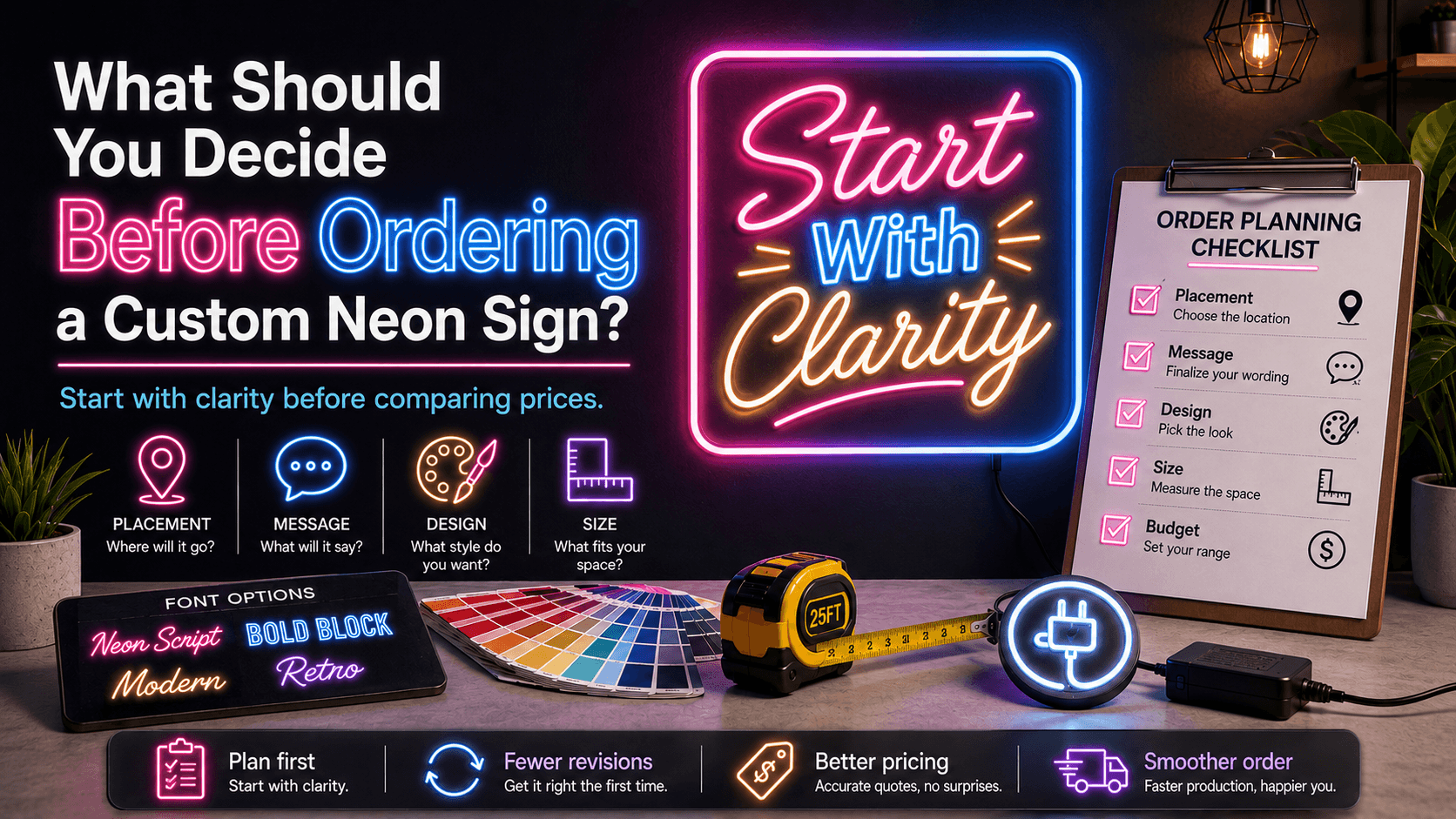 What Should You Decide Before Ordering a Custom Neon Sign