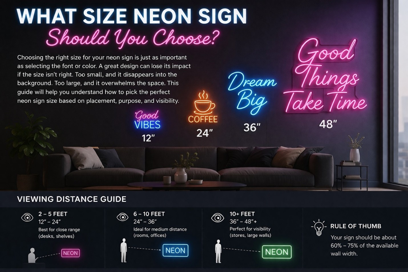What Size Neon Sign Should You Choose