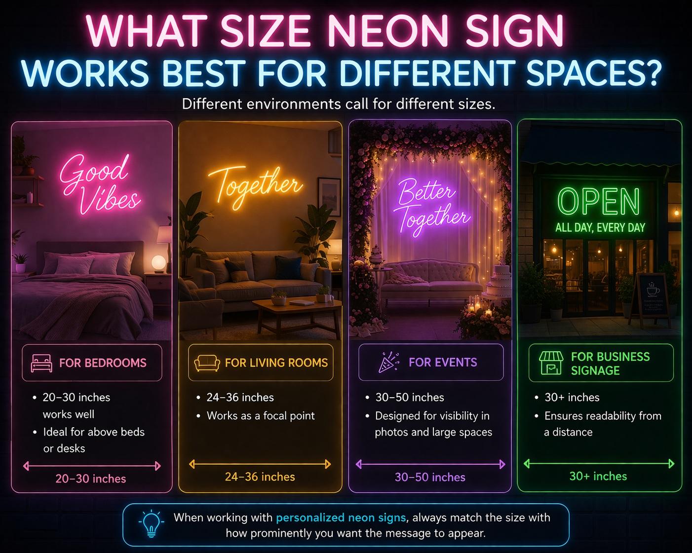 What Size Neon Sign Should You Choose