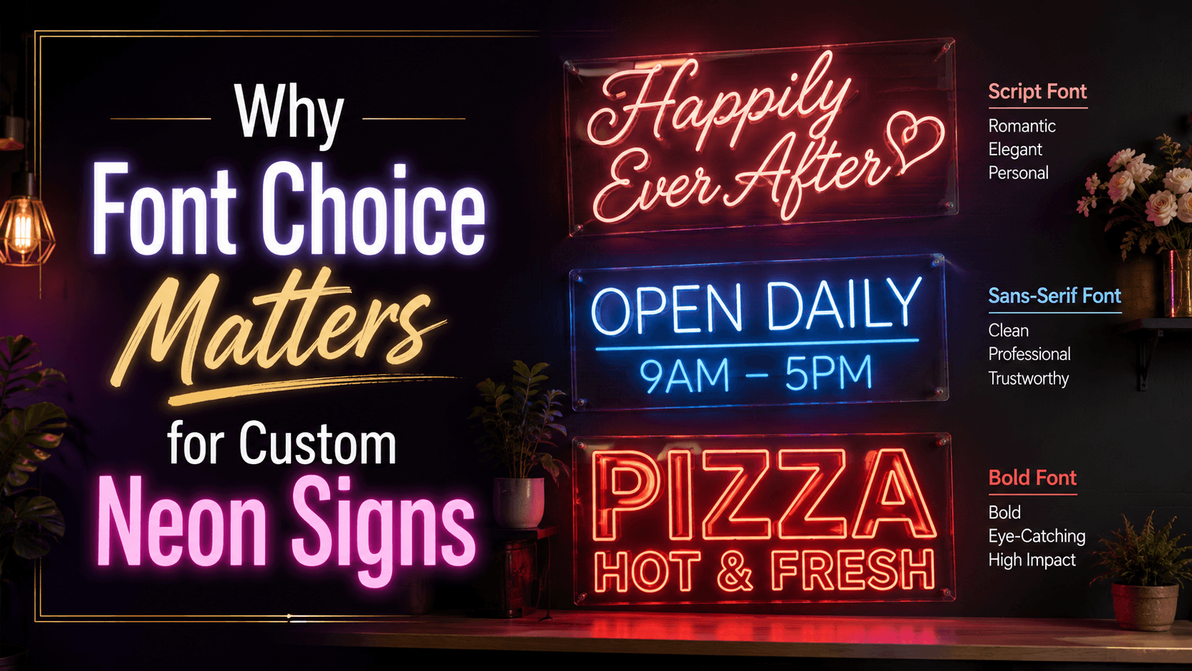 Why Font Choice Matters for Custom Neon Signs