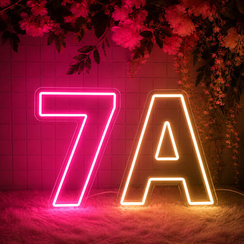 Neon Letters & Numbers
