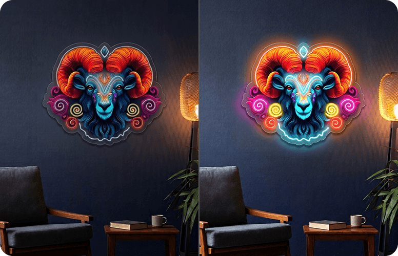 UV Neon Light Effect: ON vs OFF Comparisons